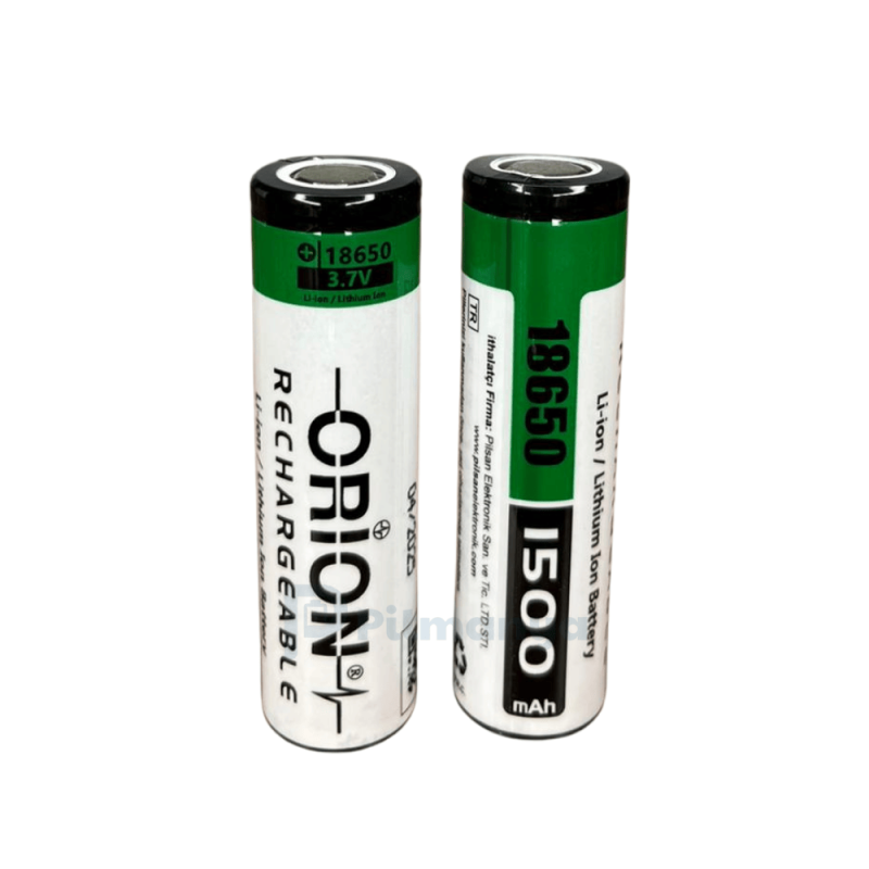 18650 Orion 1500 mAh 3.7v 5C Şarjlı Lityum İyon Pil 2