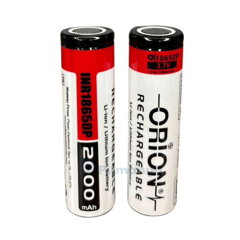 18650 Orion 2000 mAh 3.7v 15C Şarjlı Lityum İyon Pil 2