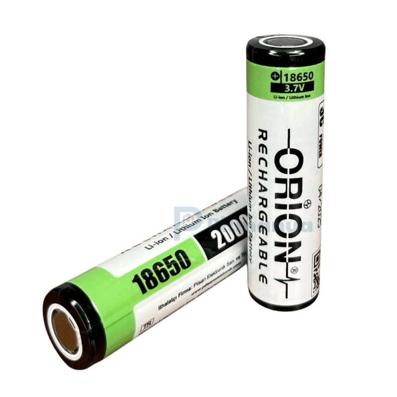 18650 Orion 2000 mAh 3.7v 3C Şarjlı Lityum İyon Pil