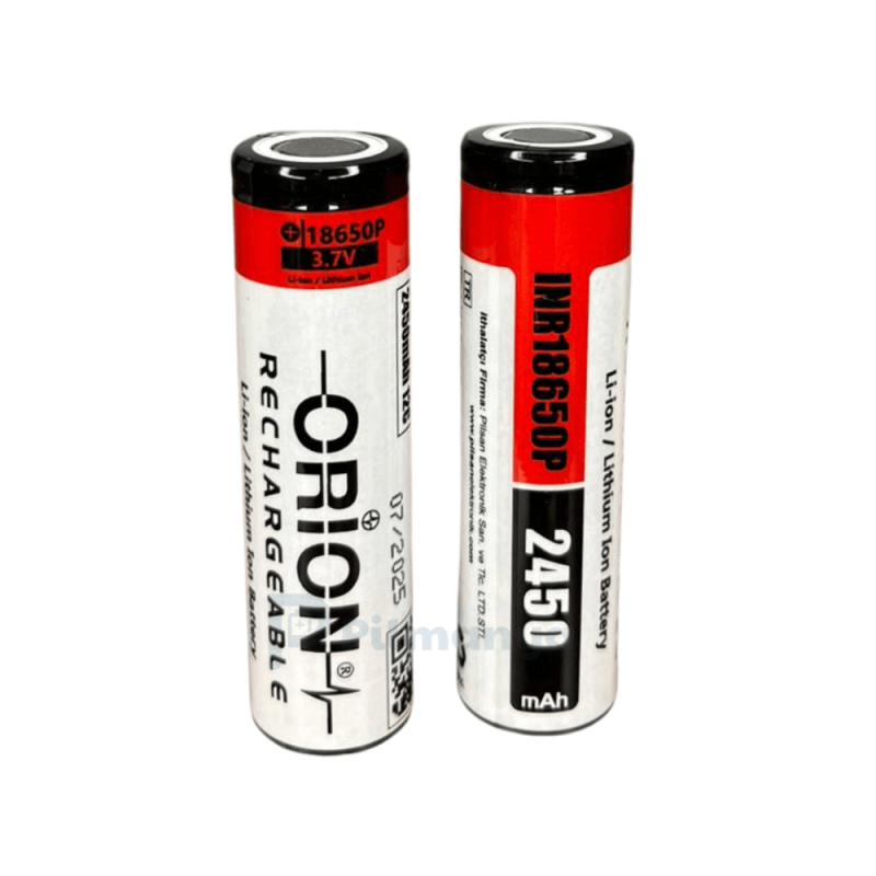 18650 Orion 2450 mAh 3.7v 12C Şarjlı Lityum İyon Pil 2