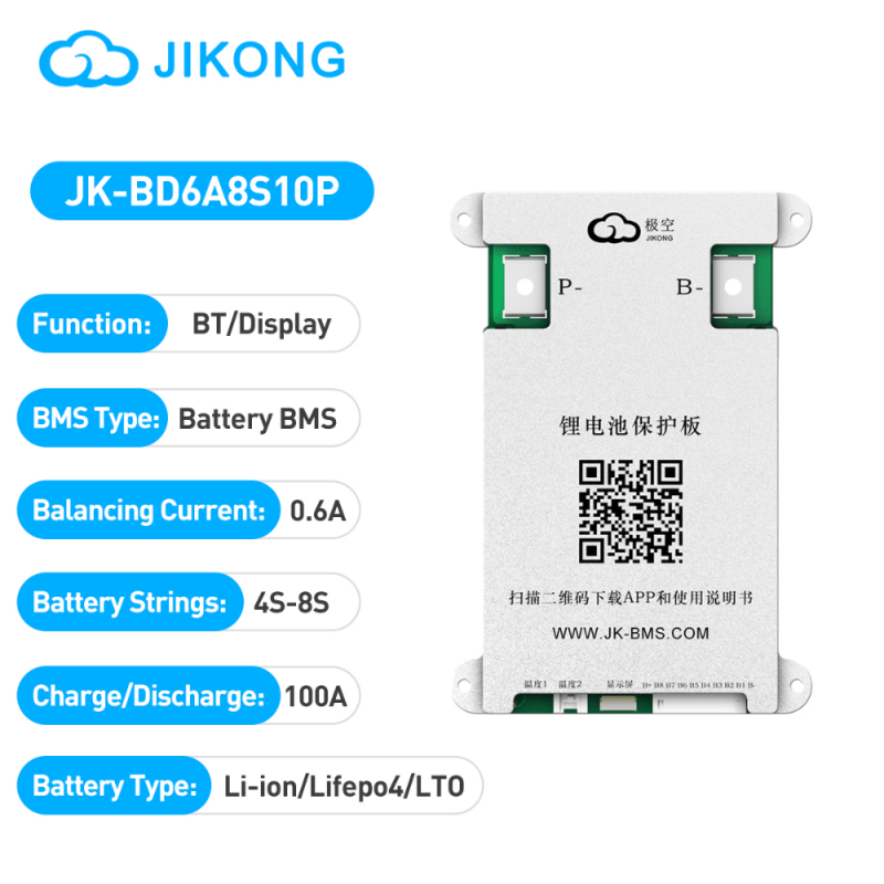 JK Smart Bms / 4s-8s / 100A / 0.6a / JK-BD6A8S10P